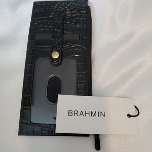 NWT Brahmin Melbourne Credit Card wallet  Black